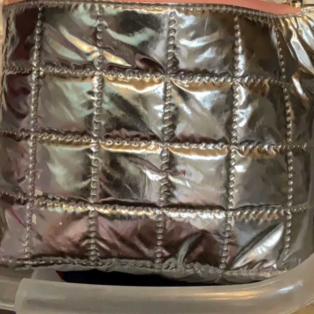 Silver Makeup Bag